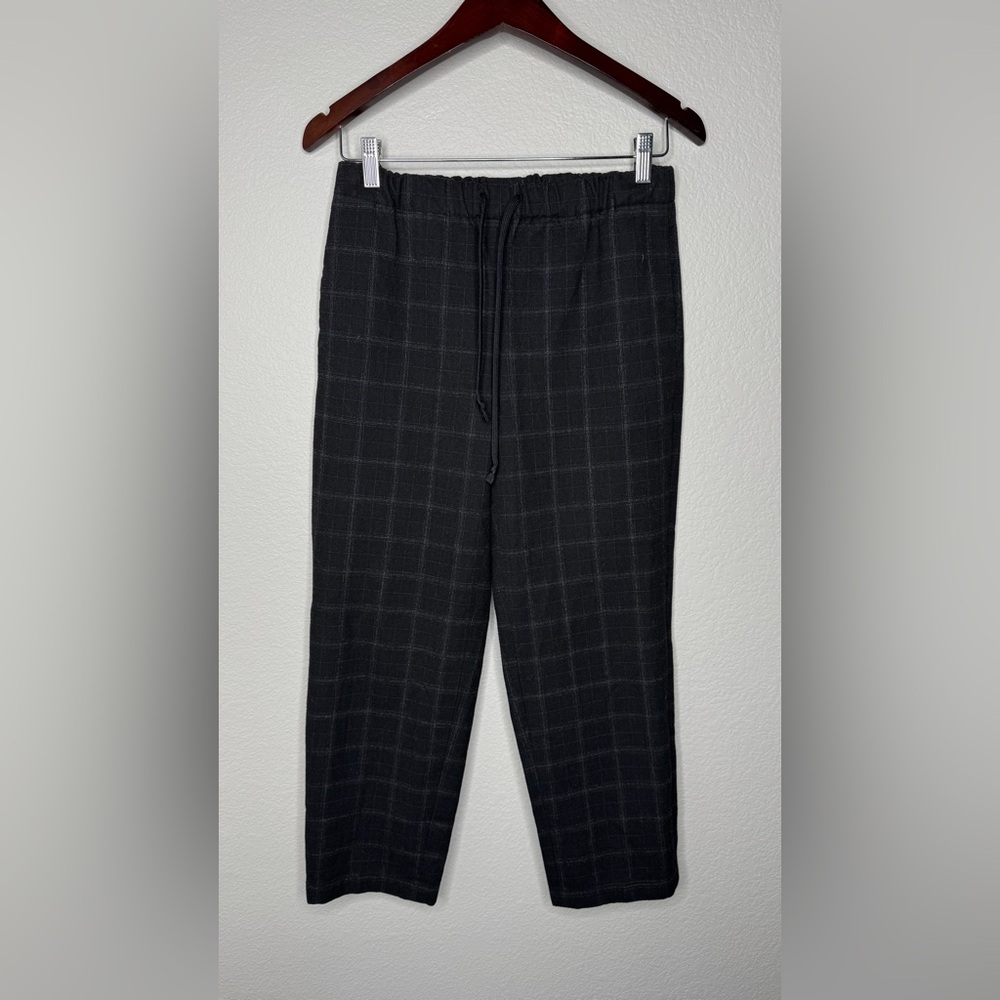 Babaton Plaid‎ Easy Pull-on Pants Size S/4 High-Rise Drawstring Tapered Leg